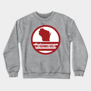 Wisconsin Outline Design Crewneck Sweatshirt